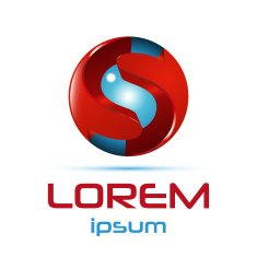 Abstract 3d sphere logo