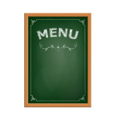 chalk board menu