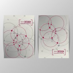 Flyer or Cover Design - Pattern Background with circles N2