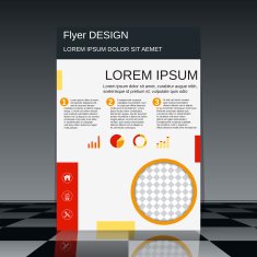 Flyer vector template N8