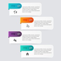 Vector colorful info graphics for your business presentations N27