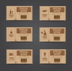 Cafe coupon elements free image download