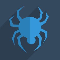 Flat icons modern design with shadow of spider N2