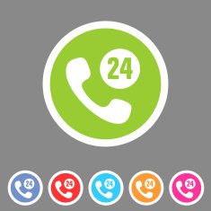 call support center icon flat web sign symbol logo label N2