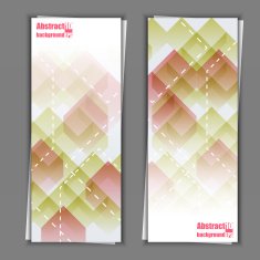 Set of banner templates with abstract background N2