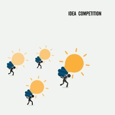 Idea competition idea concept Business cartoon symbol