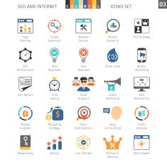 SEO Colorful Icon Set 03