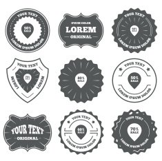 Sale pointer tag icons Discount symbols N9