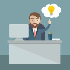An innovation idea of employee - vector illustration