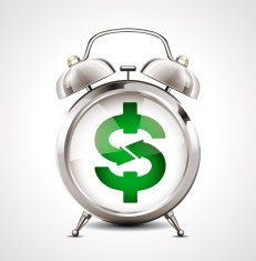 Alarm clock - business symbol dollar sign