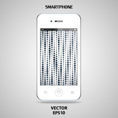 realistic detailed smartphone with touch screen isolated N7