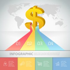 The target infographic template for business concept
