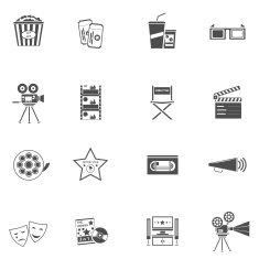 Movie Icons Black Set N2