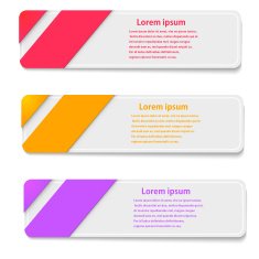 Set of banners on a white background