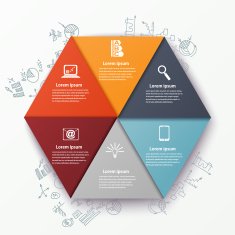Infographic set with charts and diagrams