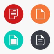 Vector modern file colorful icons set