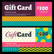 Vector creative gift card or voucher background template N4