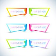 Set of colorful horizontal banners with place for your text