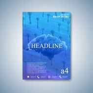 Watercolor template brochure magazine flyer booklet cover or report in