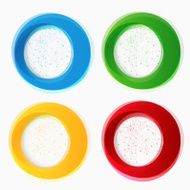 Set of round colorful vector shapes N4