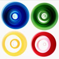 Set of round colorful vector shapes N5