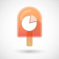 Ice cream icon with a pie chart