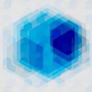 Vector Abstract geometric shape from gray cubes