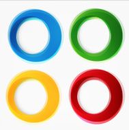 Set of round colorful vector shapes N6