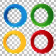 Set of round colorful vector shapes N7