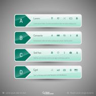 Vector tabs as design elements for business layouts N18