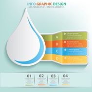 Water info graphic design clean vector