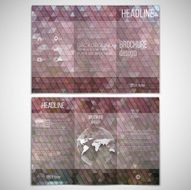 Vector set of tri-fold brochure design template on both N17