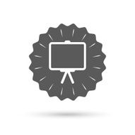 Presentation billboard sign icon PPT symbol