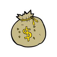 cartoon bag of money