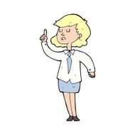 cartoon woman making point