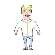 cartoon nervous man
