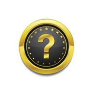 Help Circular Vector Gold Web Icon Button