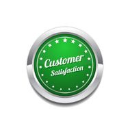 Customer Satisfaction Green Vector Icon