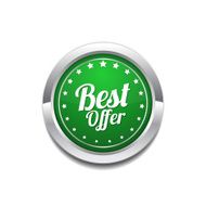 Best Offer Green Vector Icon Button