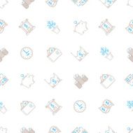 Vector business seamless background with signs and symbols N2