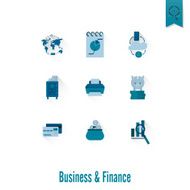 business and finance icon set N72