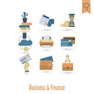 business and finance icon set N75