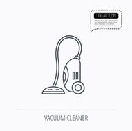 Vacuum cleaner icon Housework device sign N3