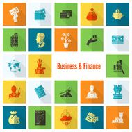 business and finance icon set N81