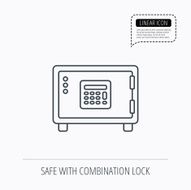 Safe icon Money deposit sign N7