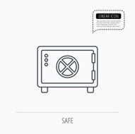Safe icon Money deposit sign N9