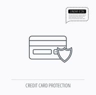 Protection credit card icon Shopping sign N2