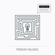 Labyrinth icon Problem challenge sign N2