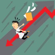 Business downtrend concept vector illustration
