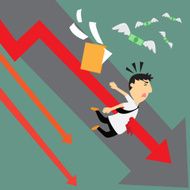 Business downtrend concept vector illustration N2